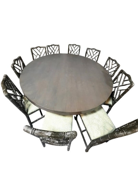 ROUND PEDESTAL DINING TABLE 72" - 6