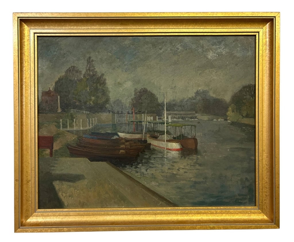 DECORATIVE UNSIGNED OIL ON BOARD PAINTING (1 of 6)