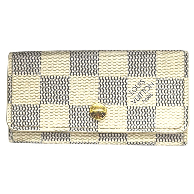 LOUIS VUITTON DAMIER AZUR 4 KEY HOLDER 4" (1 of 10)