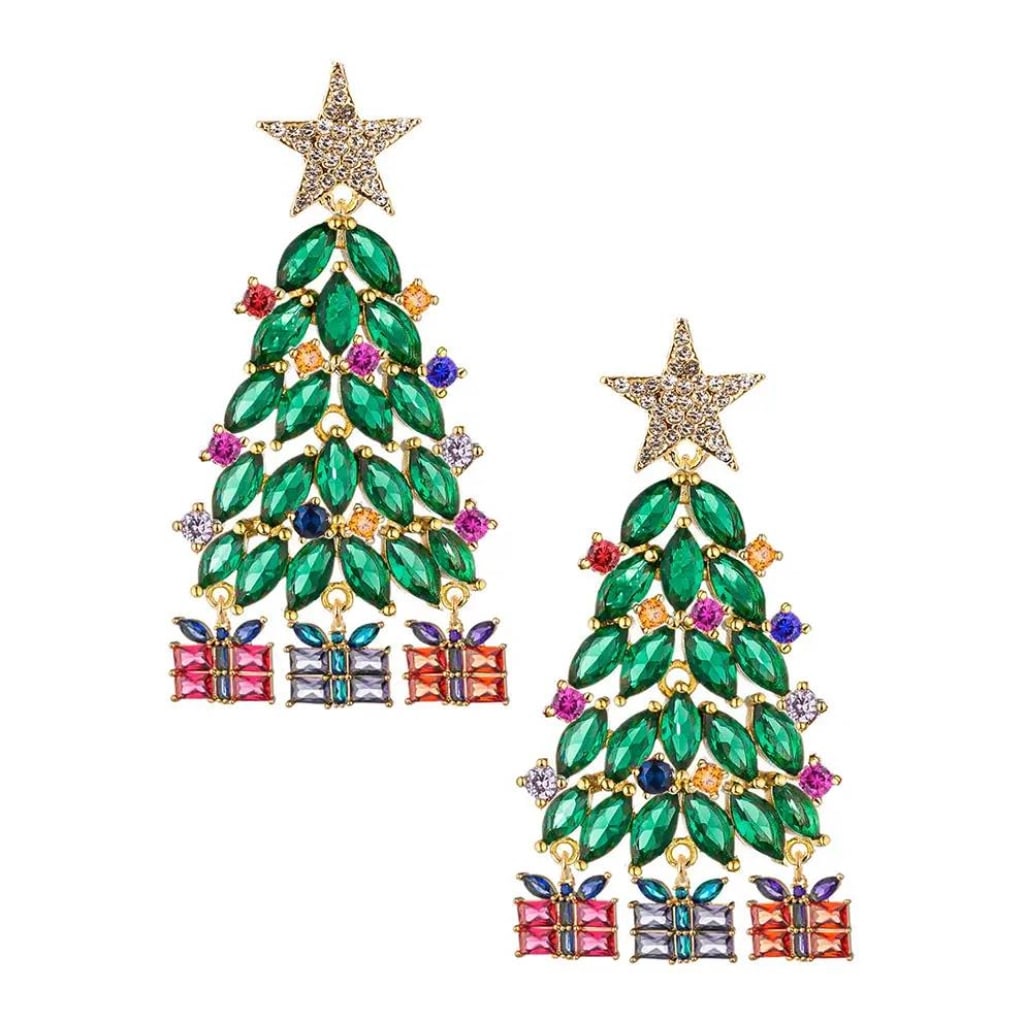 NEW EYE CANDY CHRISTMAS TREE DROP EARRINGS (1 of 2)