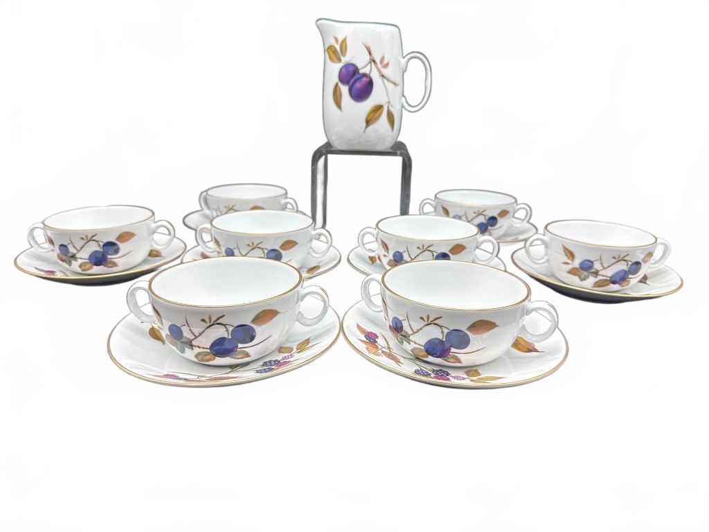 Royal Worcester Evesham Tea Set with Pitcher (1 of 3)