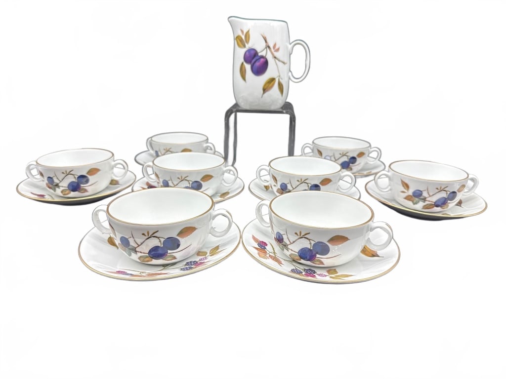 Royal Worcester Evesham Tea Set with Pitcher - 2