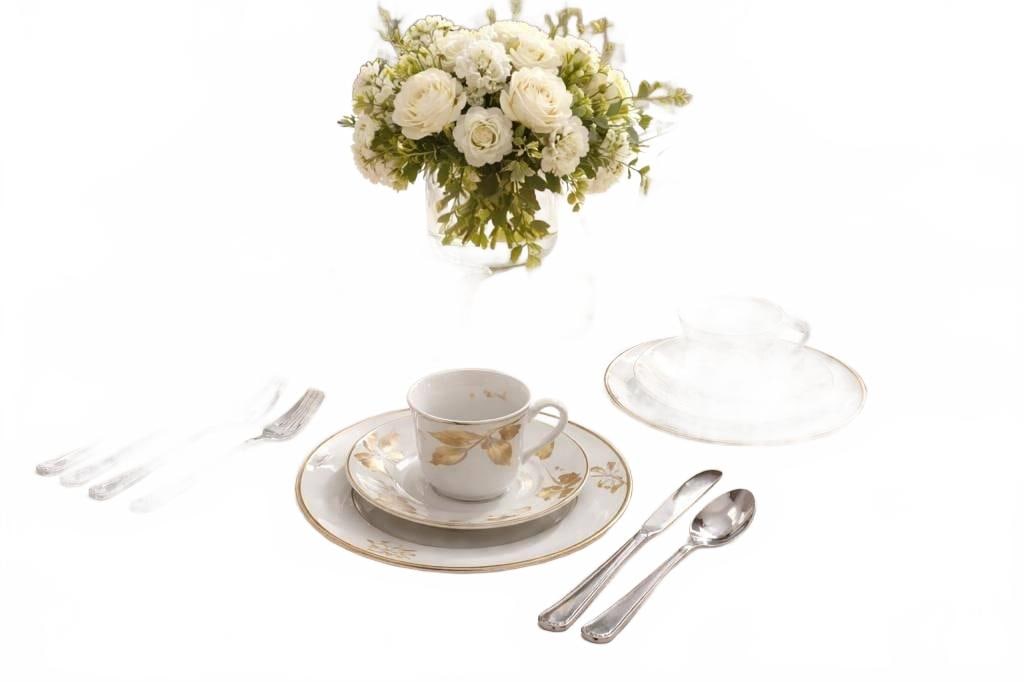 EXQUISITE SET OF MIKASA GOLD RIM CHINA 64 PIECES (1 of 13)