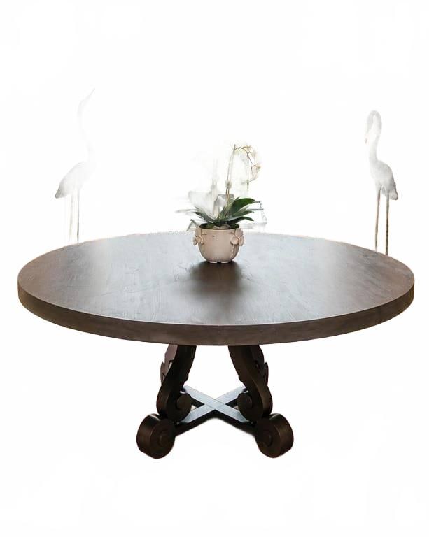 ROUND PEDESTAL DINING TABLE 72" (1 of 6)