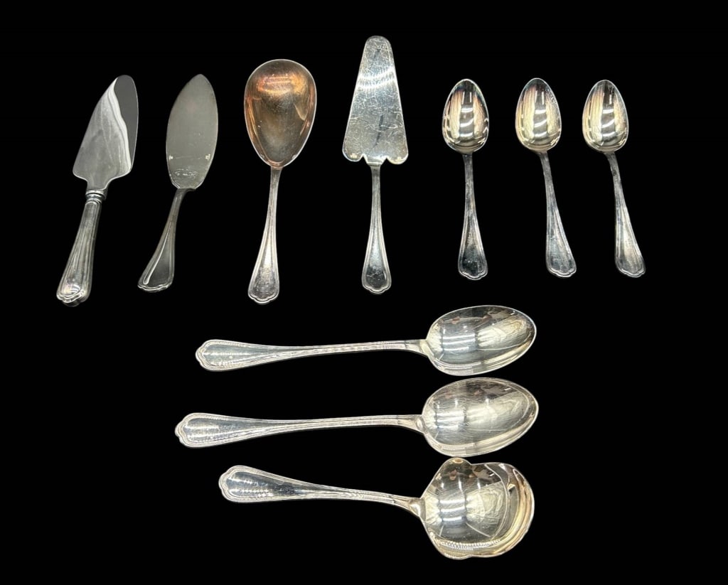 CHRISTOFLE FRANCE SILVERPLATE SERVERS 10-PC 11" (1 of 9)