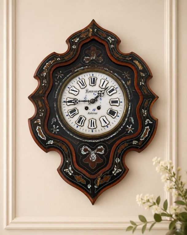 ANTIQUE FRENCH BARRAUD WALL CLOCK 25" (1 of 10)