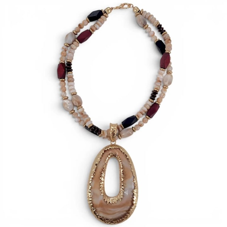 WESTERN CHUNKY BOHO STATEMENT NECKLACE: Chunky handmade statement necklace. 24 inches with a 3 inch extender. Lobster claw clasp