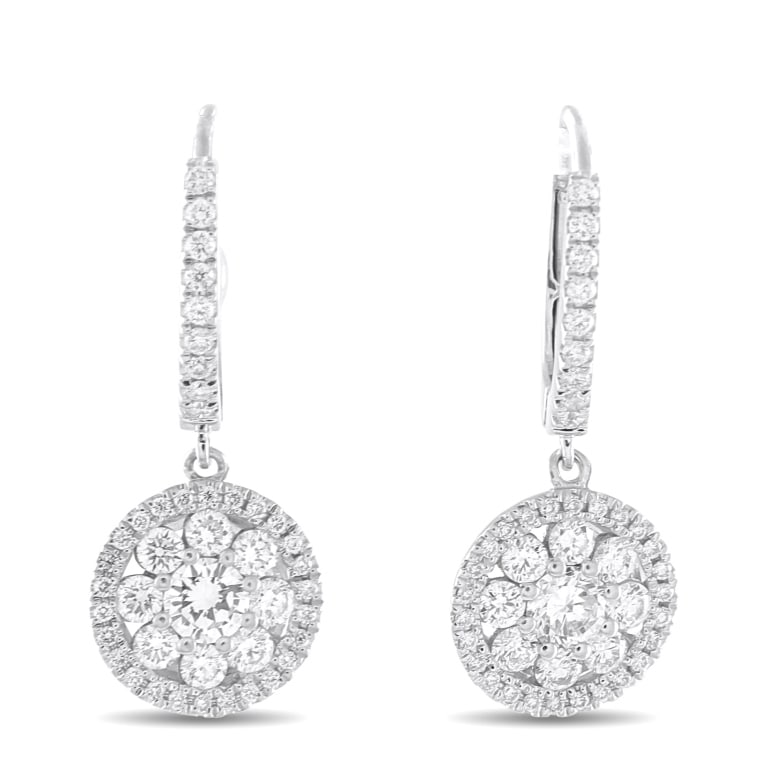 ROBERTO COIN 18K WHITE GOLD 1.25CT DIAMOND EARRING: Add sparkle to any ensemble with these impeccably crafted Roberto Coin earrings. Perfect for any occasion, they shine brightly thanks to sparkling Diamonds with a total weight of 1.25 carats. Each one