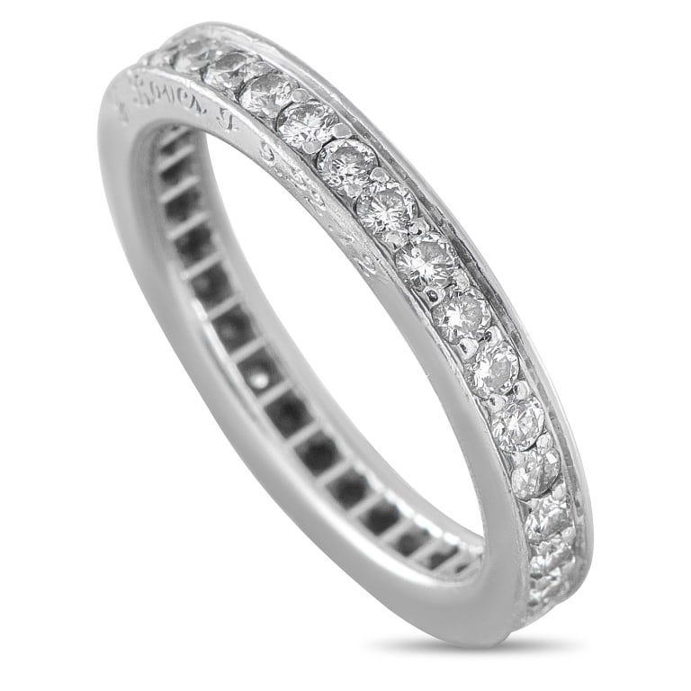 CARTIER PLATINUM 0.66CT DIAMOND ETERNITY BAND RING (1 of 6)