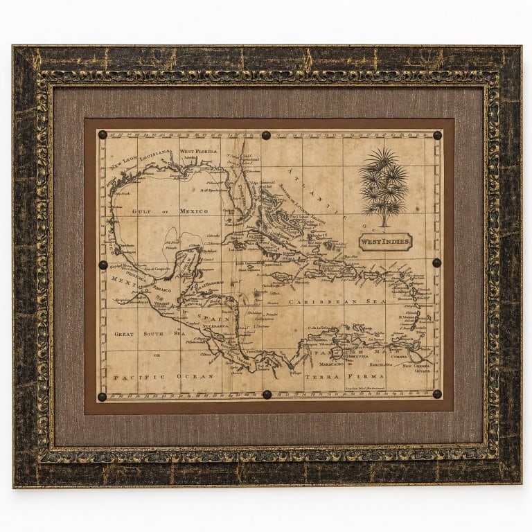 1806 ARROWSMITH CARIBBEAN LARGE MAP PRINT 46" (1 of 6)