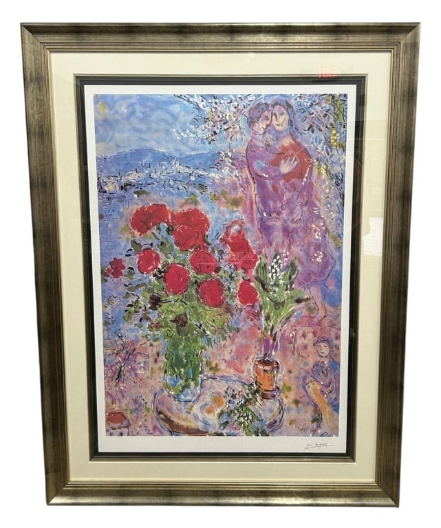 AFTER MARC CHAGALL FRAMED ART PRINT 60" (1 of 9)