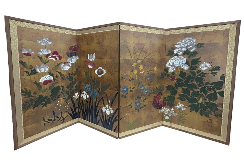 HIYAKUHO IMAYASU JAPANESE BYOBU SCREEN 36" (1 of 15)