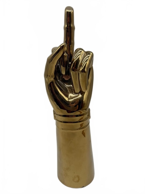 Gold-Tone Ceramic Hand Sculpture (1 of 3)