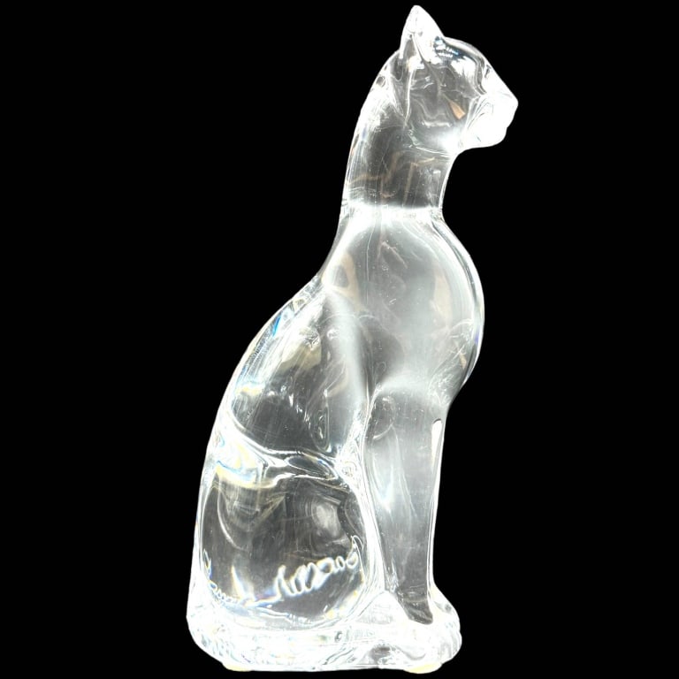 BACCARAT FRANCE CRYSTAL EGYPTIAN CAT 6.5" (1 of 6)