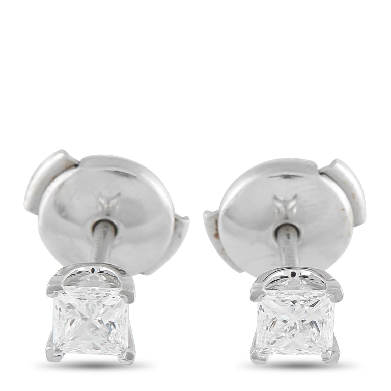 TIFFANY & CO. PLATINUM 0.64CT DIAMOND STUD EARRING (1 of 4)