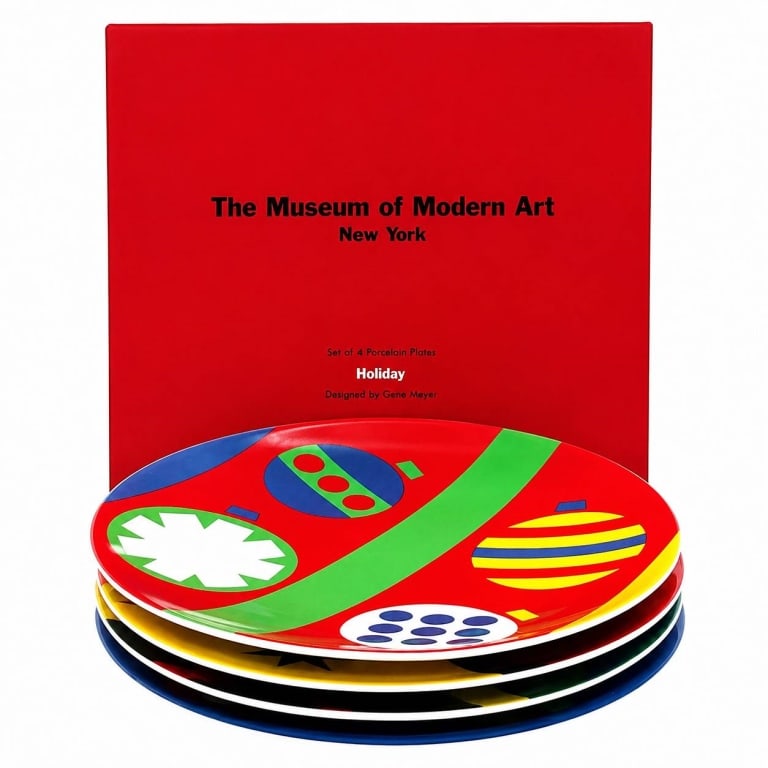 MOMA GENE MEYER HOLIDAY PLATES SET OF 4 9" (1 of 7)