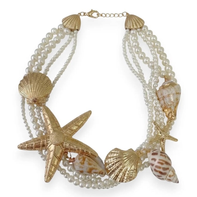 NEW STARFISH AND PEARL NECKLACE (1 of 3)