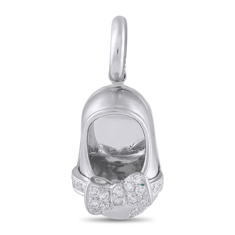 AARON BASHA BABY SHOE 18K WHITE GOLD DIAMOND BALLE (1 of 4)
