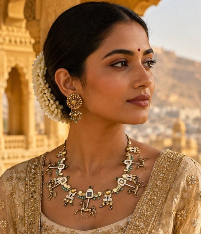 J. BINDU INDIA LUXURY EQUINE NECKLACE 17" (1 of 8)