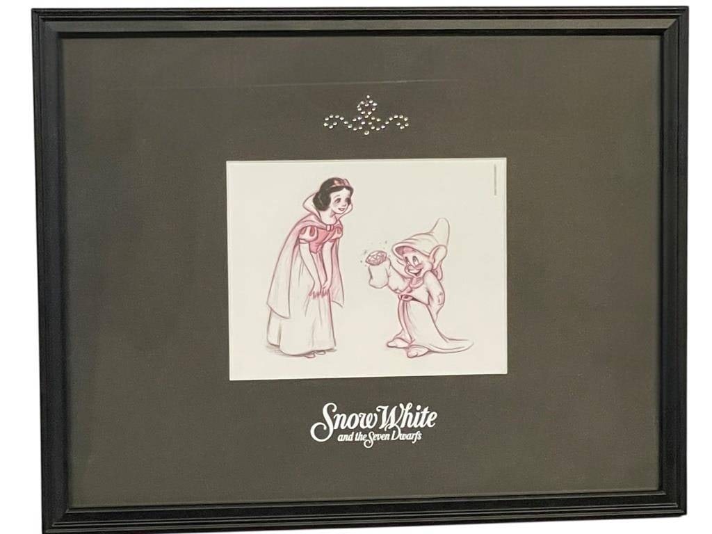 SWAROVSKI DISNEY SNOW WHITE LITHOGRAPH 15" (1 of 6)