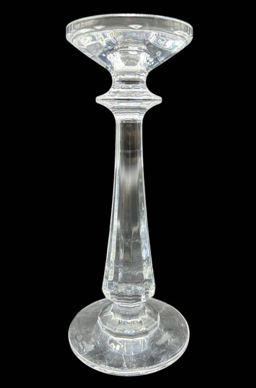TALL CLEAR CRYSTAL CANDLESTICK 10" (1 of 5)