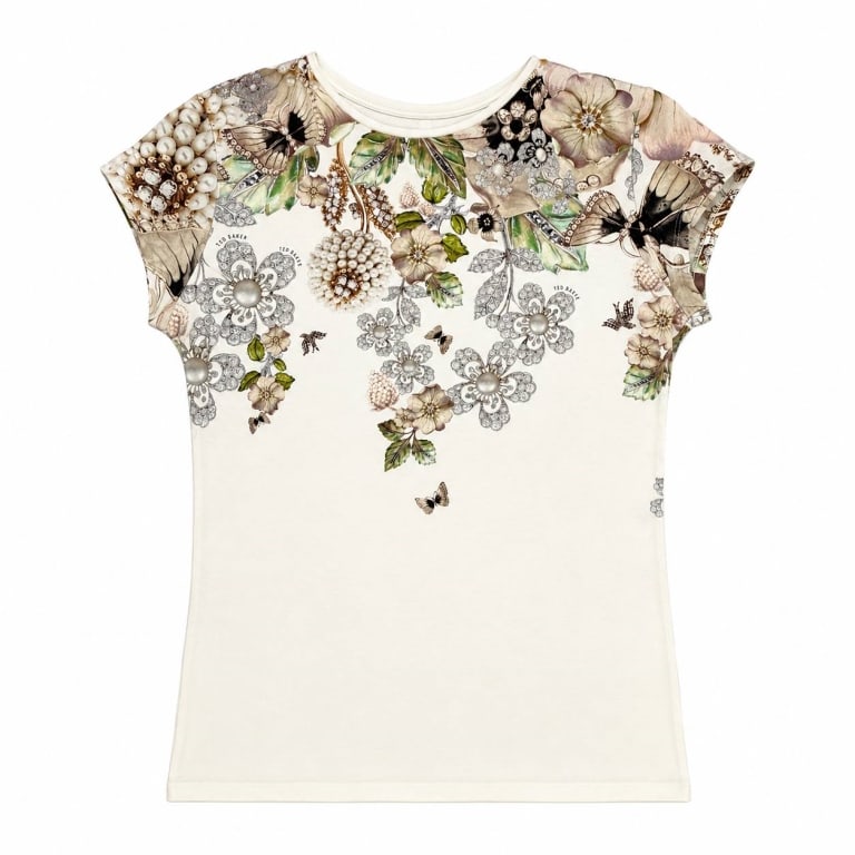 TED BAKER GEM GARDENS FITTED TEE NEW W TAGS 4: .