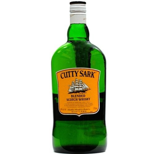 Cutty Sark Blended Scotch Whisky 1.75L Bottle: Cutty Sark Blended Scotch Whisky in a 1.75L bottle, crafted from a blend of single malts?mainly Speyside?and top quality grain whiskies. Matured in American oak casks for subtle vanilla, oak, grassy, 