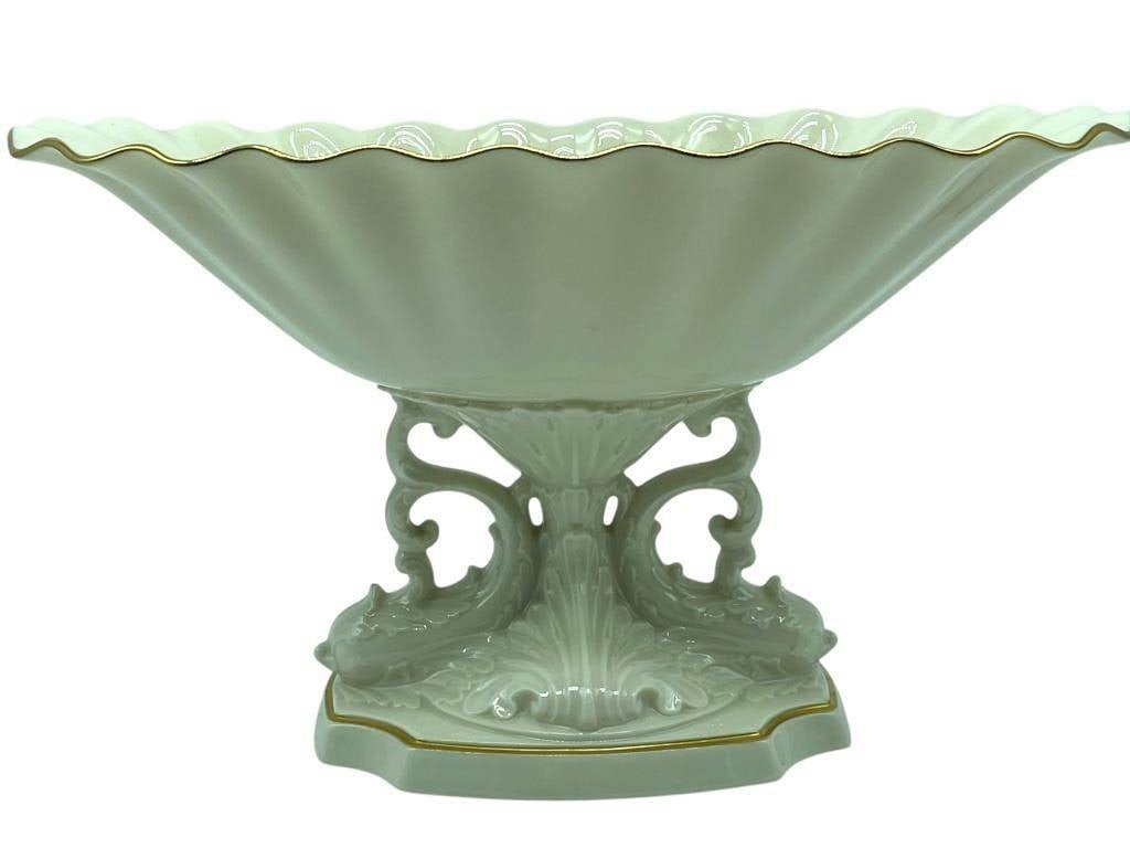 LENOX PORCELAIN COMPOTE CENTERPIECE WITH GOLD TRIM (1 of 9)