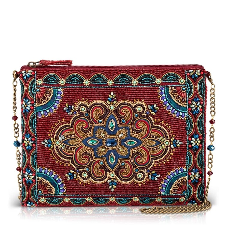 NEW MARY FRANCES BAROQUE GEOMETIC GEM BAG: Every Mary Frances piece is handmade! | | A little pattern goes a long way. This geometric crossbody purse features rich jewel tones, elegant medallion details, and a beautifully balanced design that 
