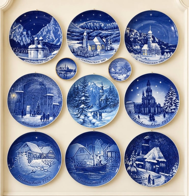 11 GERMAN & DANISH CHRISTMAS PLATES 6.5" (1 of 9)