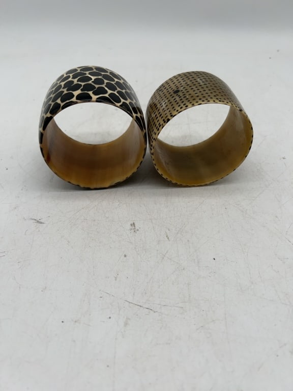 Patterned Horn Bangles - 2