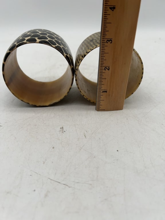 Patterned Horn Bangles - 3