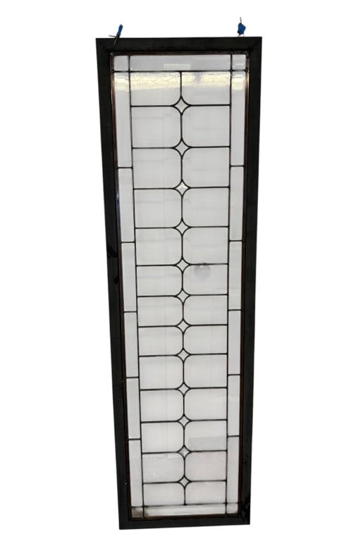 VINTAGE LEADED BEVELED GLASS WINDOW 72" (1 of 5)