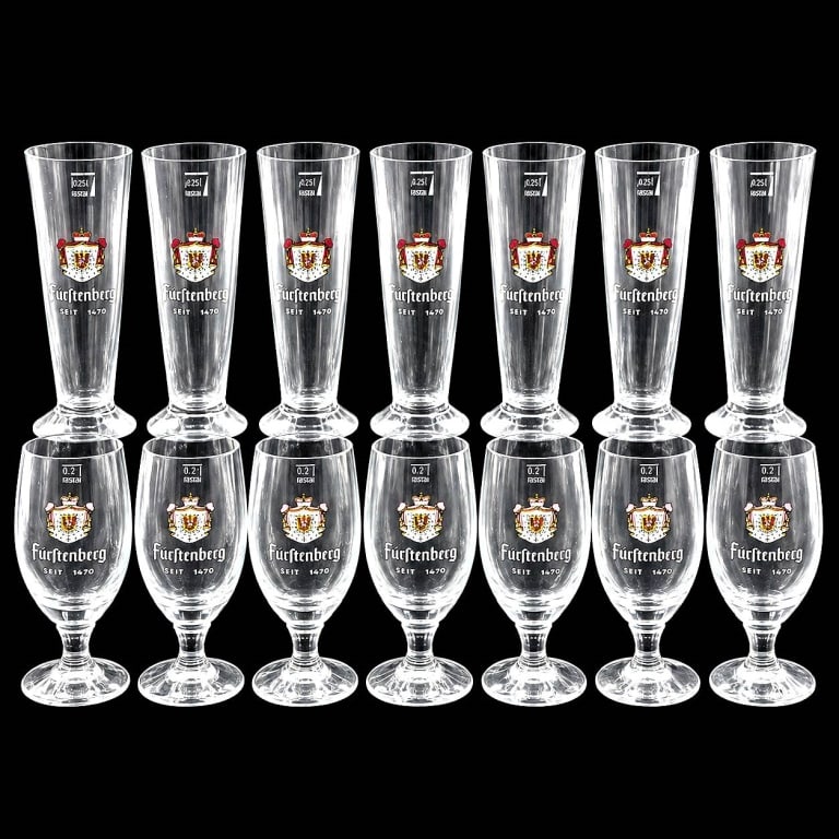 14 FURSTENBERG RASTAL GERMAN BEER GLASSES (1 of 5)