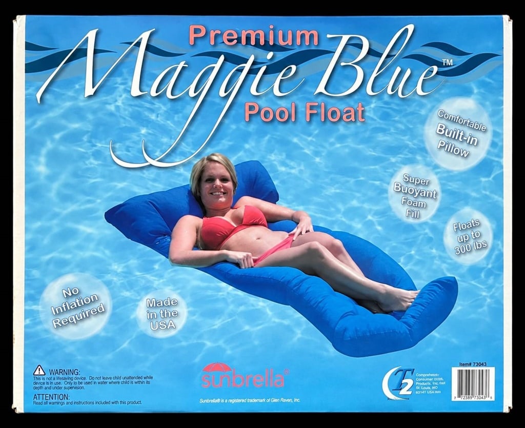 NEW PREMIUM MAGGIE BLUE SUNBRELLA POOL FLOAT 28" (1 of 5)