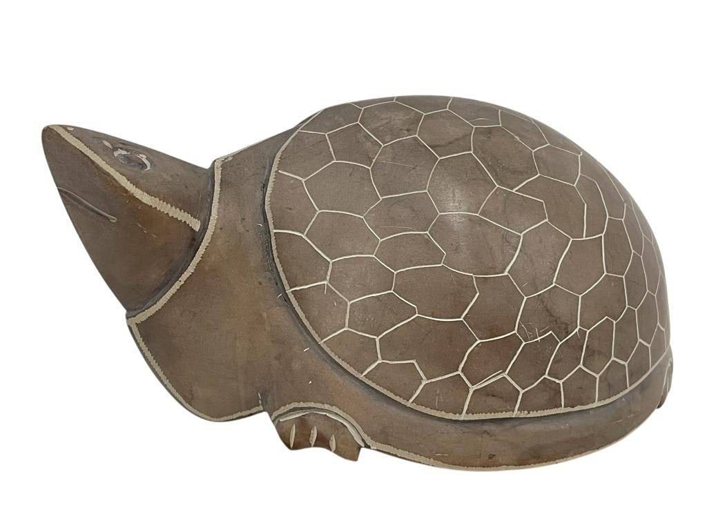 CARVED STONE TURTLE SCULPTURE 7" (1 of 6)