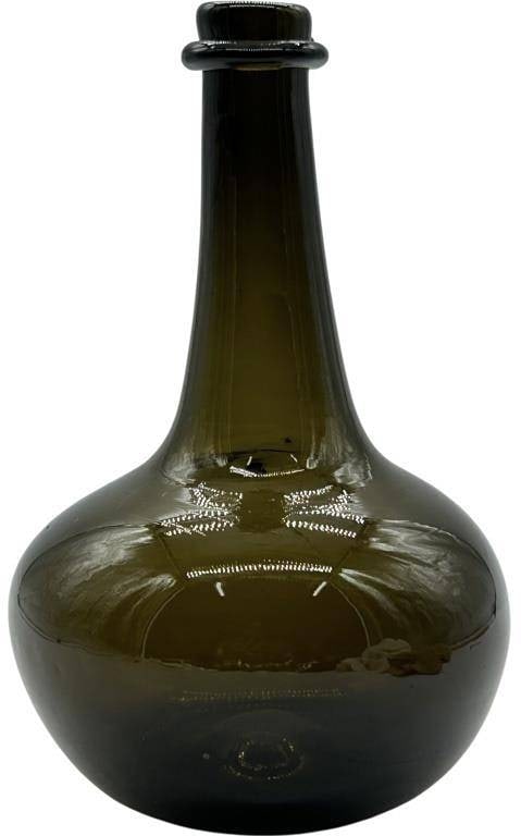 HAND-BLOWN GLASS SHAFT & GLOBE BOTTLE REPRODUCTION (1 of 4)