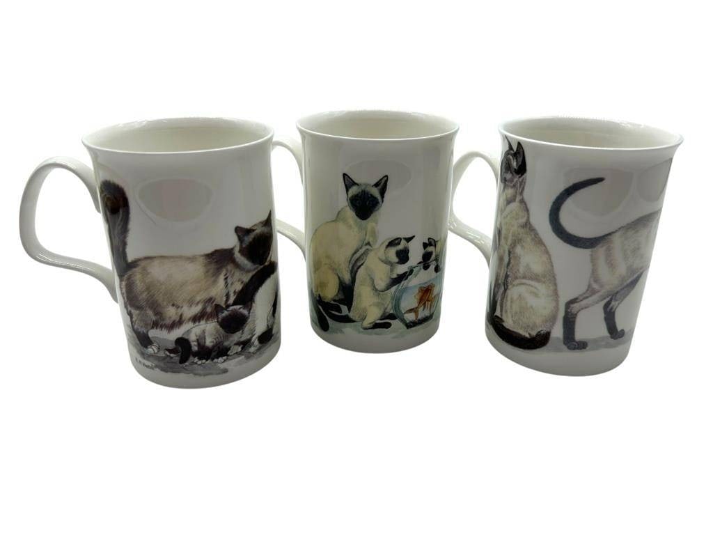 SET OF 3 SIAMESE CAT MUGS (1 of 2)