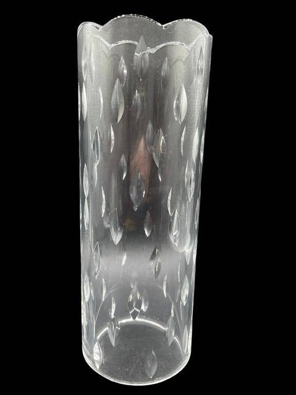 CUT CRYSTAL HURRICANE SHADE 10.5" (1 of 4)