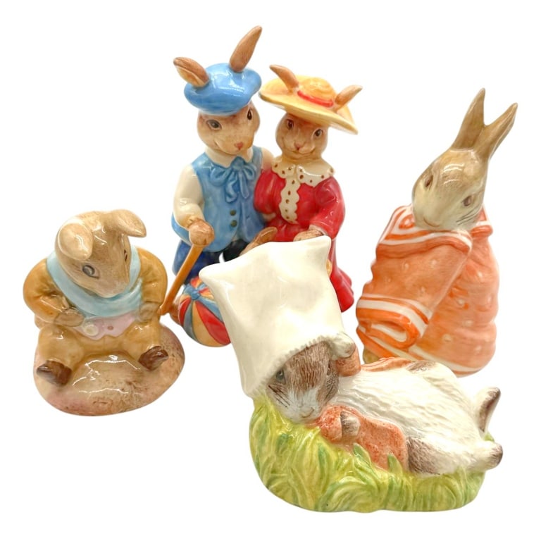 ROYAL DOULTON & ALBERT RABBIT FIGURINES 4.75" (1 of 5)