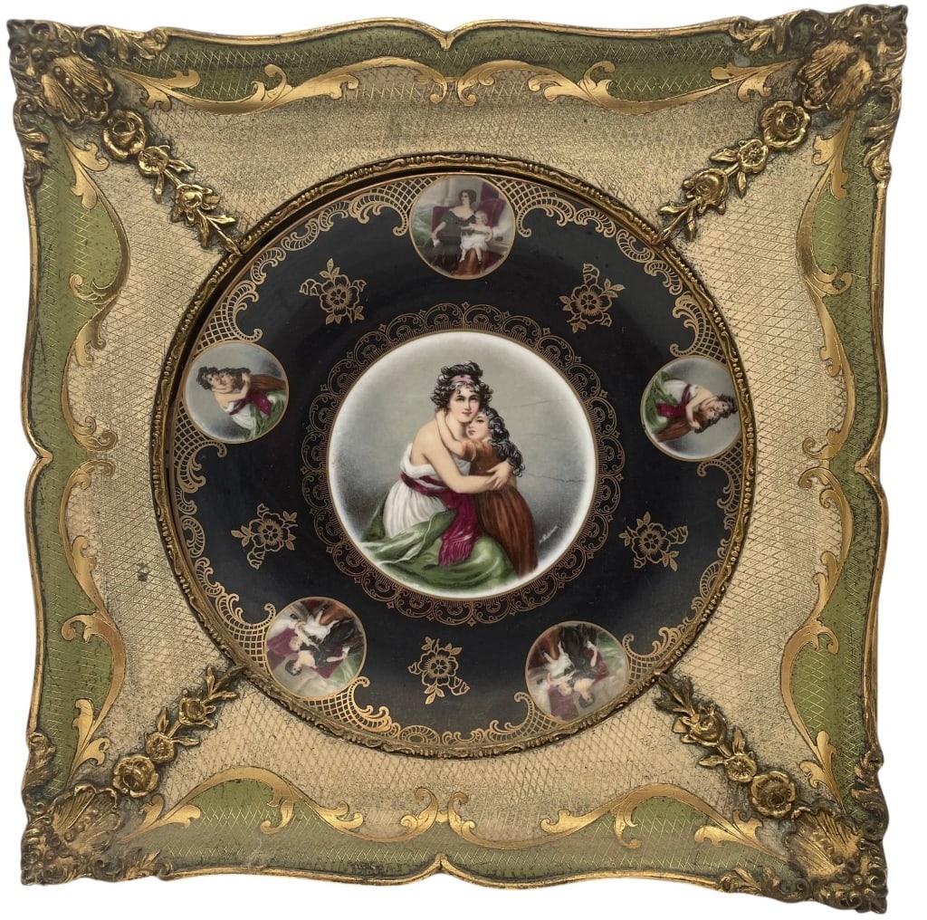 MITTERTEICH BAVARIA PORTRAIT PLATE FRAMED 15" (1 of 4)