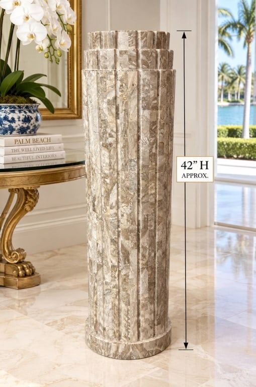 ART DECO STYLE MARBLE PEDESTAL COLUMN 42" (1 of 7)