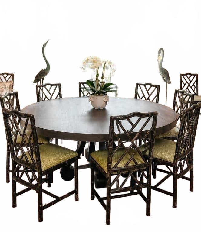 ROUND PEDESTAL DINING TABLE 72" - 4