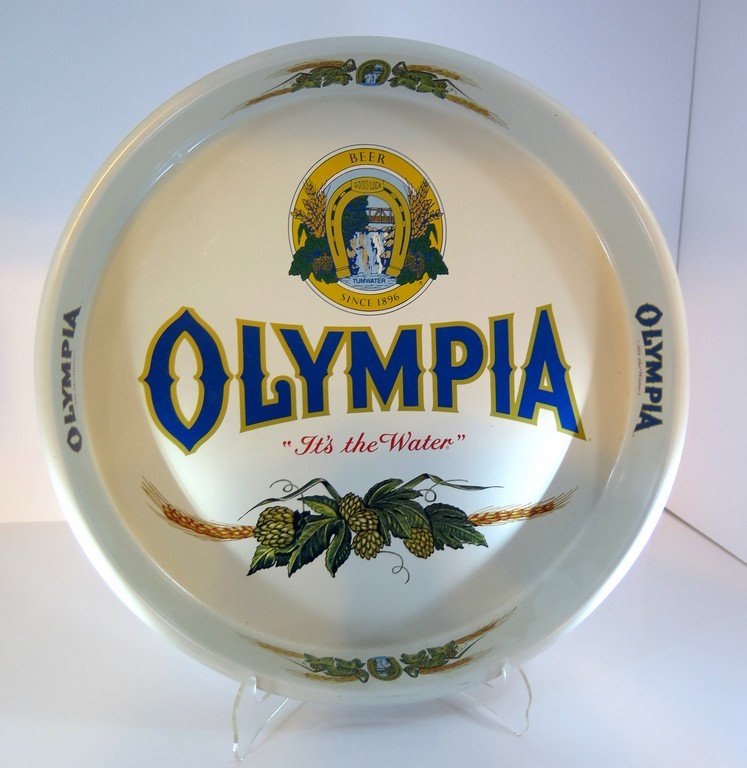 Vintage Original 1981 Olympia Beer Tip Tray: Vintage Original 1981 Olympia Beer Tip Tray It’s the Water (ding on back Pen Diameter)