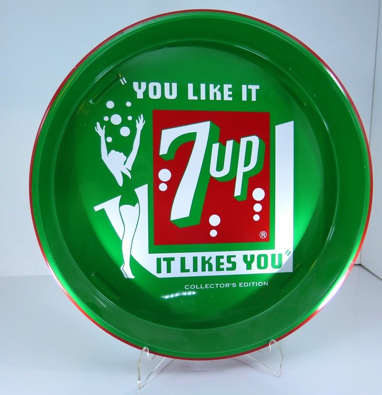 You Like it 7up Tip Bar Serving Tray 1992 Very (minimal: You Like it 7up Tip Bar Serving Tray 1992 Very (minimal surface dings or scratches and Clean)