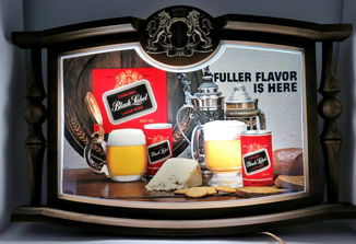 Lighted illuminated Beer Sign Black Label Oak Tone - Apr 15 ...