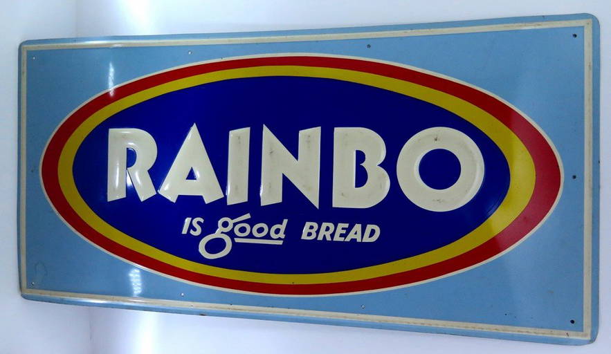 Rainbo Advertising Bread Is A Good Bread Metal Tin