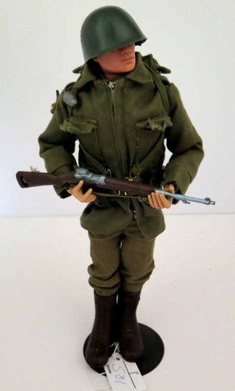Original G.I Joe Ca. 1960’s Army Soldier With Carbine,: Original G.I Joe Ca. 1960’s Army Soldier With Carbine, Helmet, Grenade, Backpack, Ammo Belt, Tall Brown Boots – Near Mint No Noticeable Wear or Tear – Smoke & Pet Free – 12” Tall