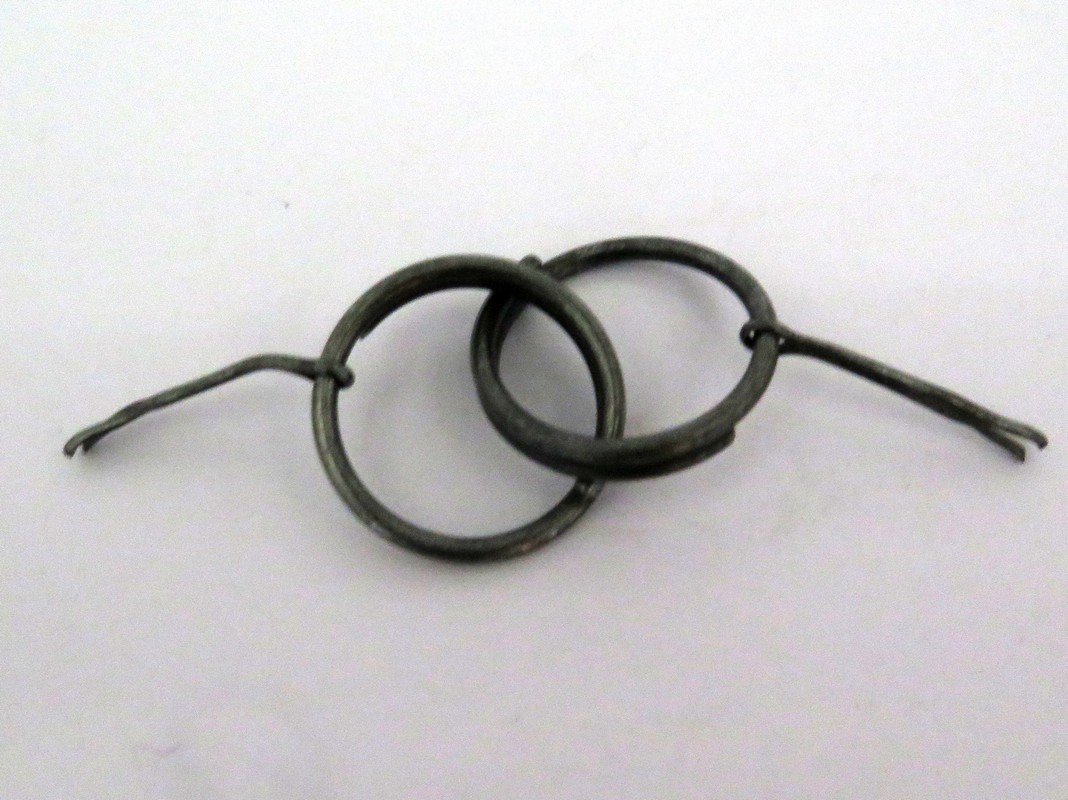 (2) WWII Grenade Pins: (2) WWII Grenade Pins