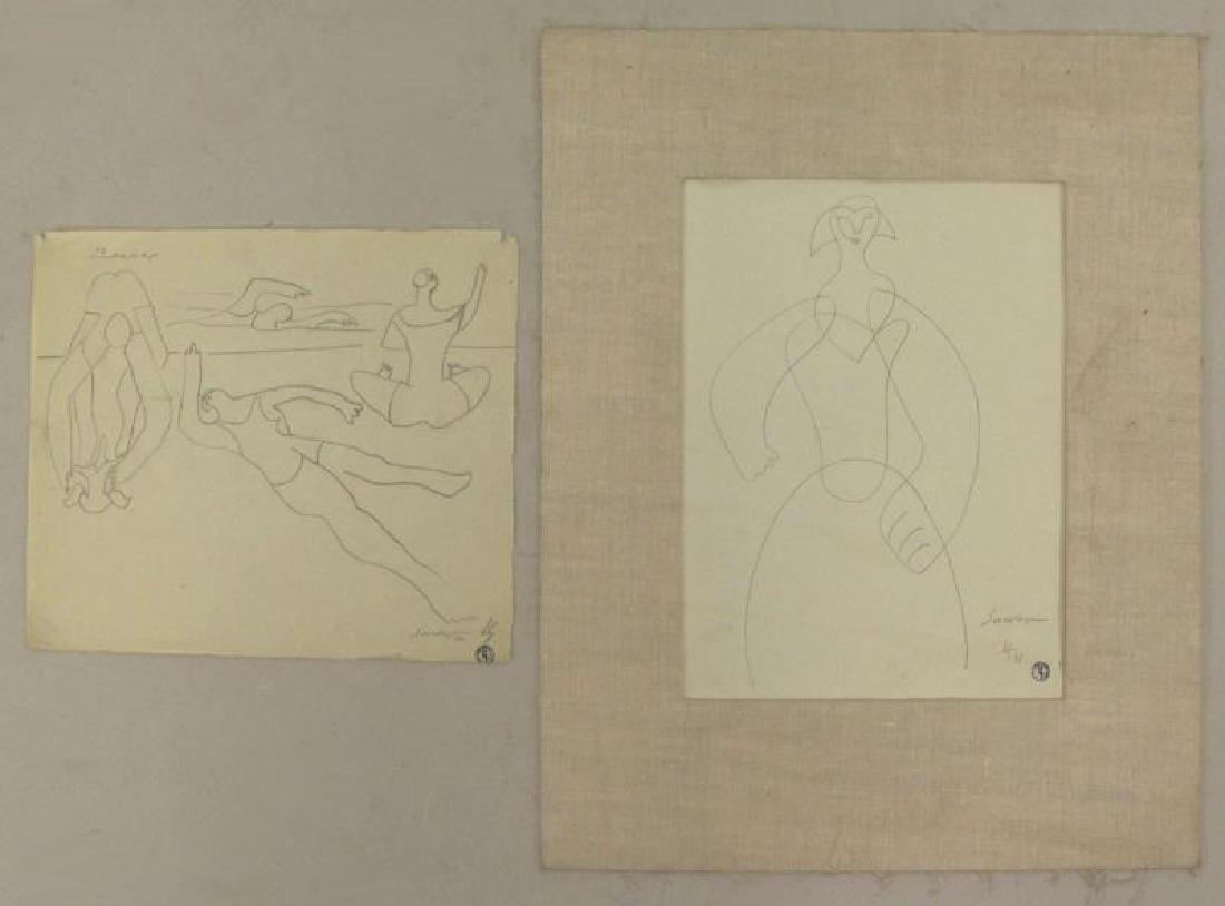 SURVAGE, Leopold. Two Pencil Drawings. (1 of 8)